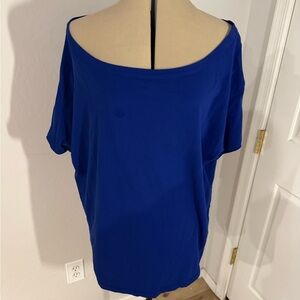 Fabletics Royal Blue Off-Shoulder Tee